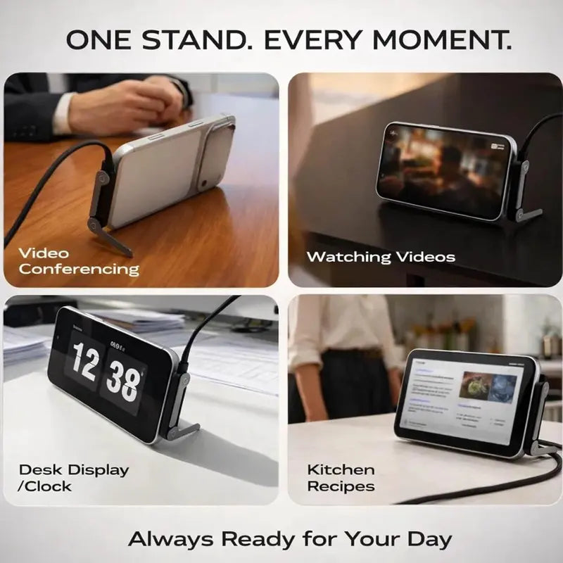 Fast Charging Type-C Cable with Built-in Phone Stand